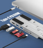 Laptop Stands: CHOETECH HUB-M43 7-in-1 USB-C Multiport Adapter with Foldable Laptop Stand