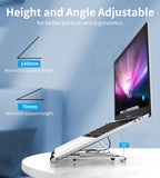 Laptop Stands: CHOETECH HUB-M43 7-in-1 USB-C Multiport Adapter with Foldable Laptop Stand