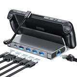 Laptop Stands: CHOETECH HUB-M50 6-in-1 USB-C 100W Aluminum Steam Deck Docking Station