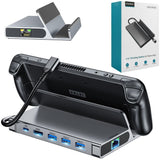 Laptop Stands: CHOETECH HUB-M50 6-in-1 USB-C 100W Aluminum Steam Deck Docking Station
