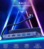 Laptop Stands: CHOETECH HUB-M50 6-in-1 USB-C 100W Aluminum Steam Deck Docking Station