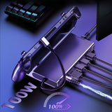 Laptop Stands: CHOETECH HUB-M50 6-in-1 USB-C 100W Aluminum Steam Deck Docking Station