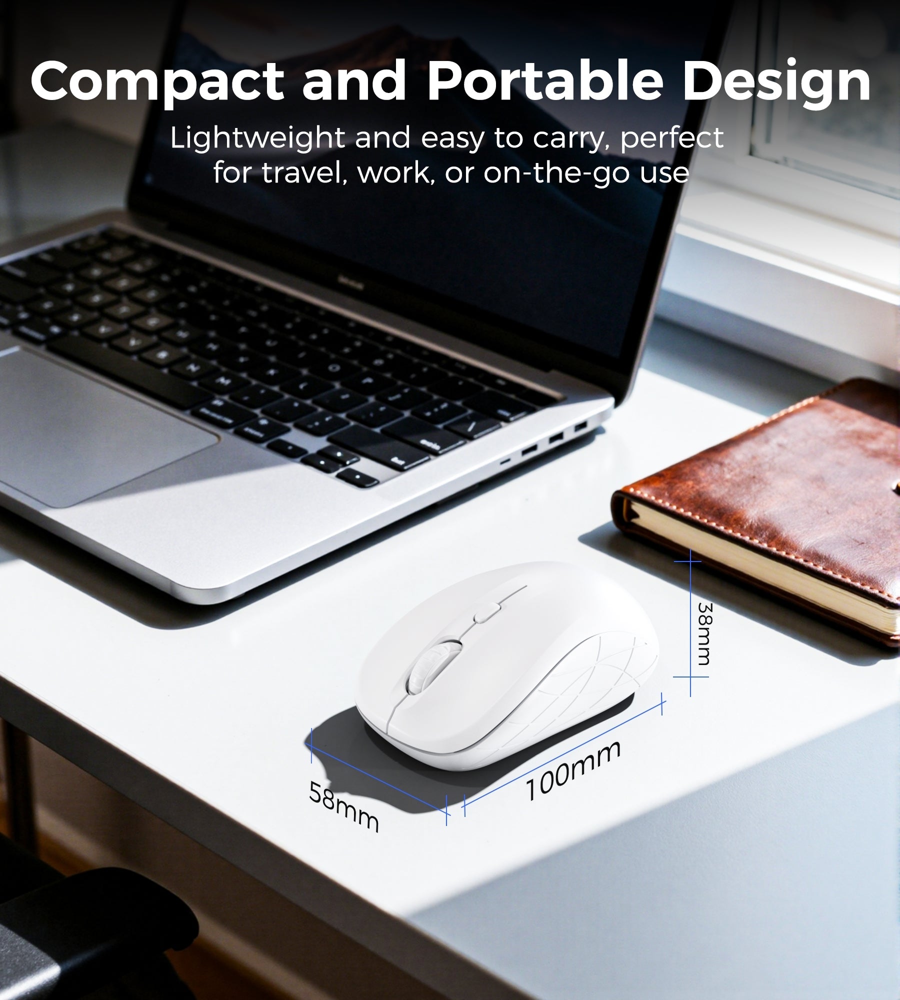 Mouse & Accessories: Choetech KB-002-WH single-mode 2.4G wireless mouse, white