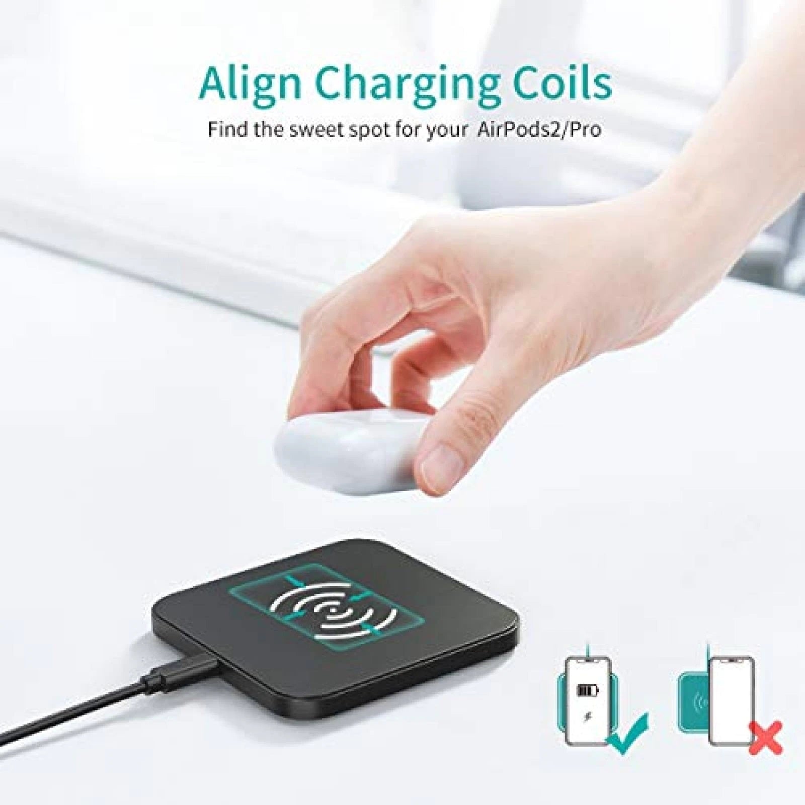 Phone Chargers: CHOETECH MIX00087 (T524S+T511S) Qi 10W/7.5W Fast Wireless Charging Stand and Pad