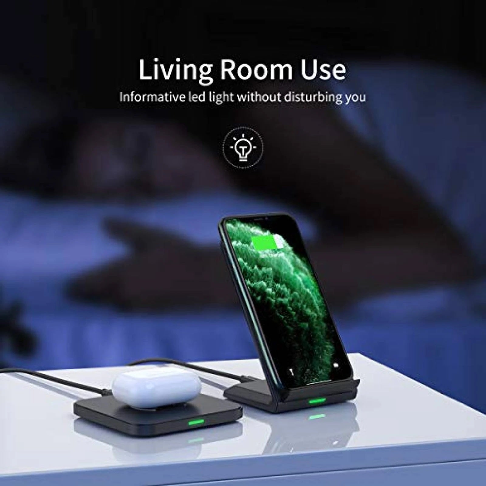 Phone Chargers: CHOETECH MIX00087 (T524S+T511S) Qi 10W/7.5W Fast Wireless Charging Stand and Pad