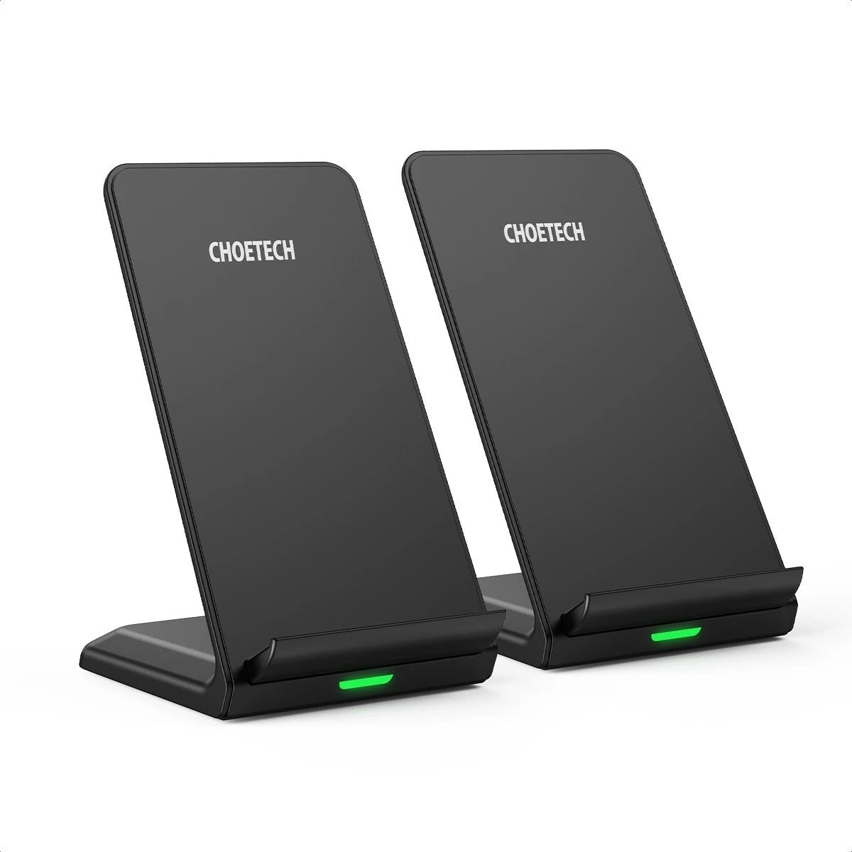 Phone Chargers: CHOETECH MIX00093 Fast Wireless Charging Stand 10W Qi-Certified T524S 2-Pack