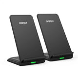 Phone Chargers: CHOETECH MIX00093 Fast Wireless Charging Stand 10W Qi-Certified T524S 2-Pack