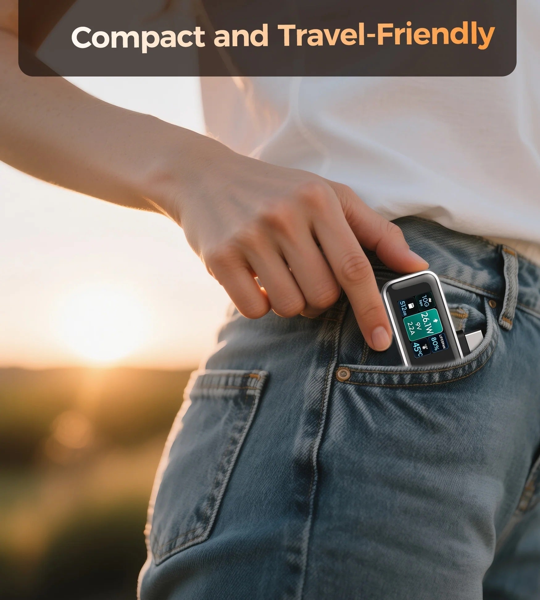 USB Flash Drives: CHOETECH MSE023 Mobile Phone 512GB Portable SSD 10Gbps, Cooling Fan, for Phone Use
