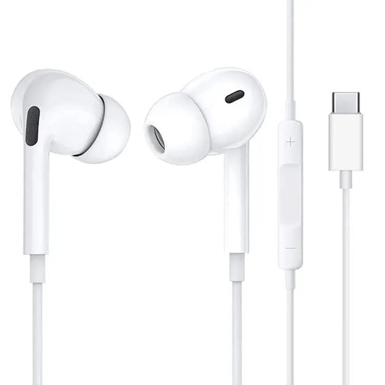 Phone Chargers: Choetech OC-A011 USB-C In-Ear Headphones 1.2m - White
