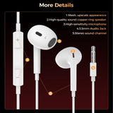 In Ear Headphones & Earbuds: Choetech OC-A016 3.5mm lateral in ear Stereo sound Wired Headphones White