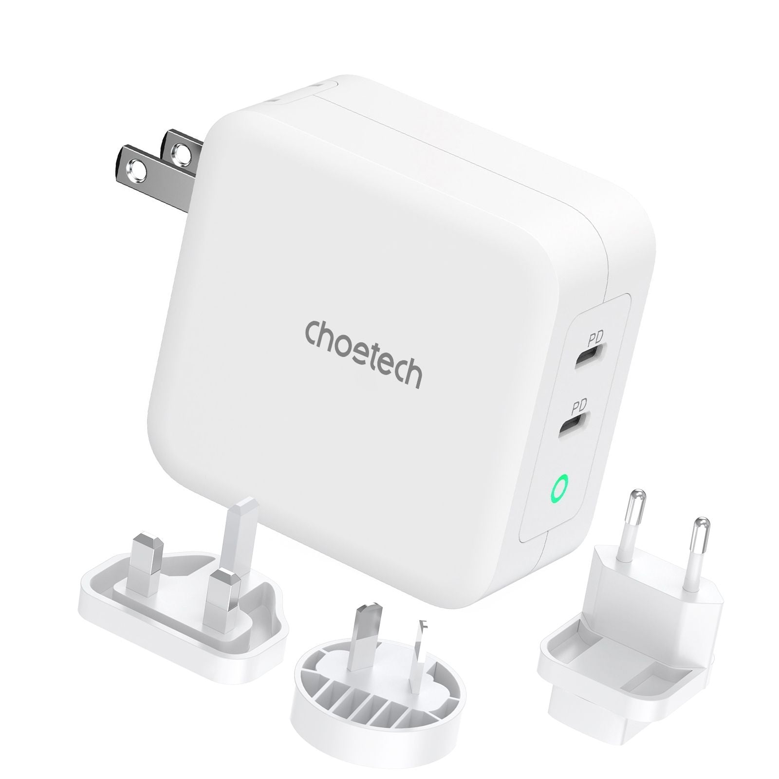CHOETECH PD6008  GAN Dual Type-C 100w Travel Charger (US/EU/UK/AU)