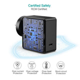 Phone Chargers: CHOETECH Q4004 60W PD 3.0 Type-C Fast Charging Foldable Adapter USB-C Charger