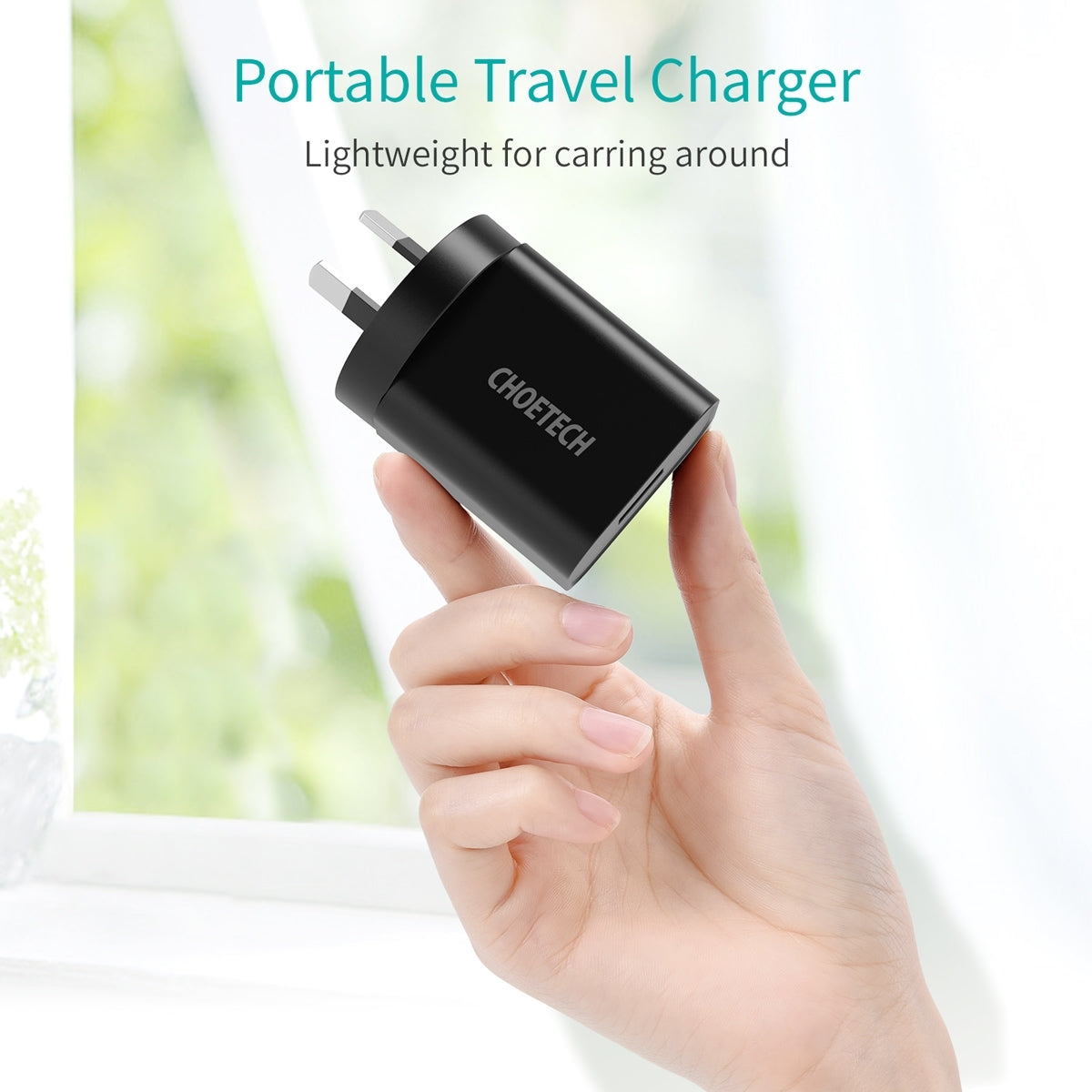 Phone Chargers: CHOETECH Q5003 18W QC Quick Charger (Black)