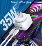 Phone Chargers: CHOETECH Q5008 PD 35W Dual USB-C Charger