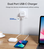Phone Chargers: CHOETECH Q5008 PD 35W Dual USB-C Charger