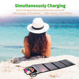 Portable Solar Panels: CHOETECH SC005 22W Portable Waterproof Foldable Solar Panel Charger (Dual USB Ports)