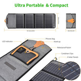 Portable Solar Panels: CHOETECH SC005 22W Portable Waterproof Foldable Solar Panel Charger (Dual USB Ports)