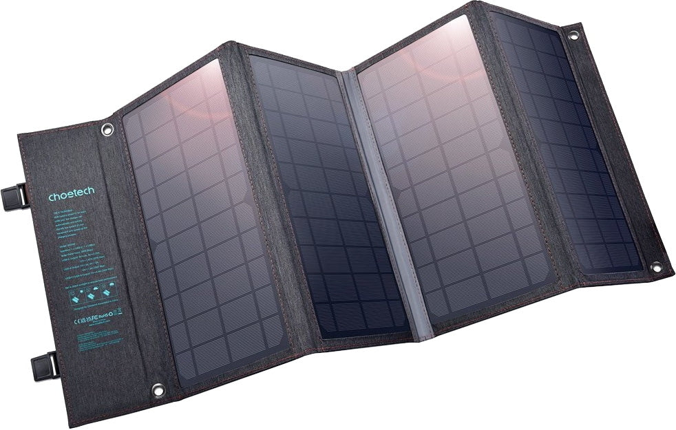 Phone Chargers: Choetech SC006 Solar Panel Portable Charger 40W 18V USB C Solar Panels Charger with USB C PD 30W