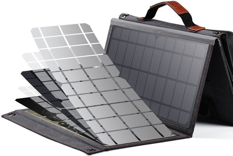 Phone Chargers: Choetech SC006 Solar Panel Portable Charger 40W 18V USB C Solar Panels Charger with USB C PD 30W