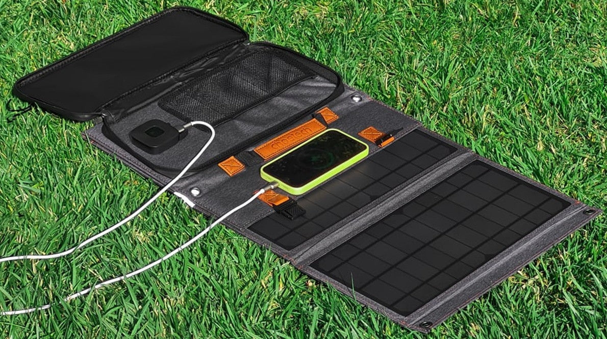 Phone Chargers: Choetech SC006 Solar Panel Portable Charger 40W 18V USB C Solar Panels Charger with USB C PD 30W