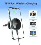 Camping Lights & Lanterns: CHOETECH T204-F 15W Magnetic Car Charger Holder with LED Light (Aluminium alloy housing)