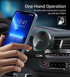 Camping Lights & Lanterns: CHOETECH T204-F 15W Magnetic Car Charger Holder with LED Light (Aluminium alloy housing)