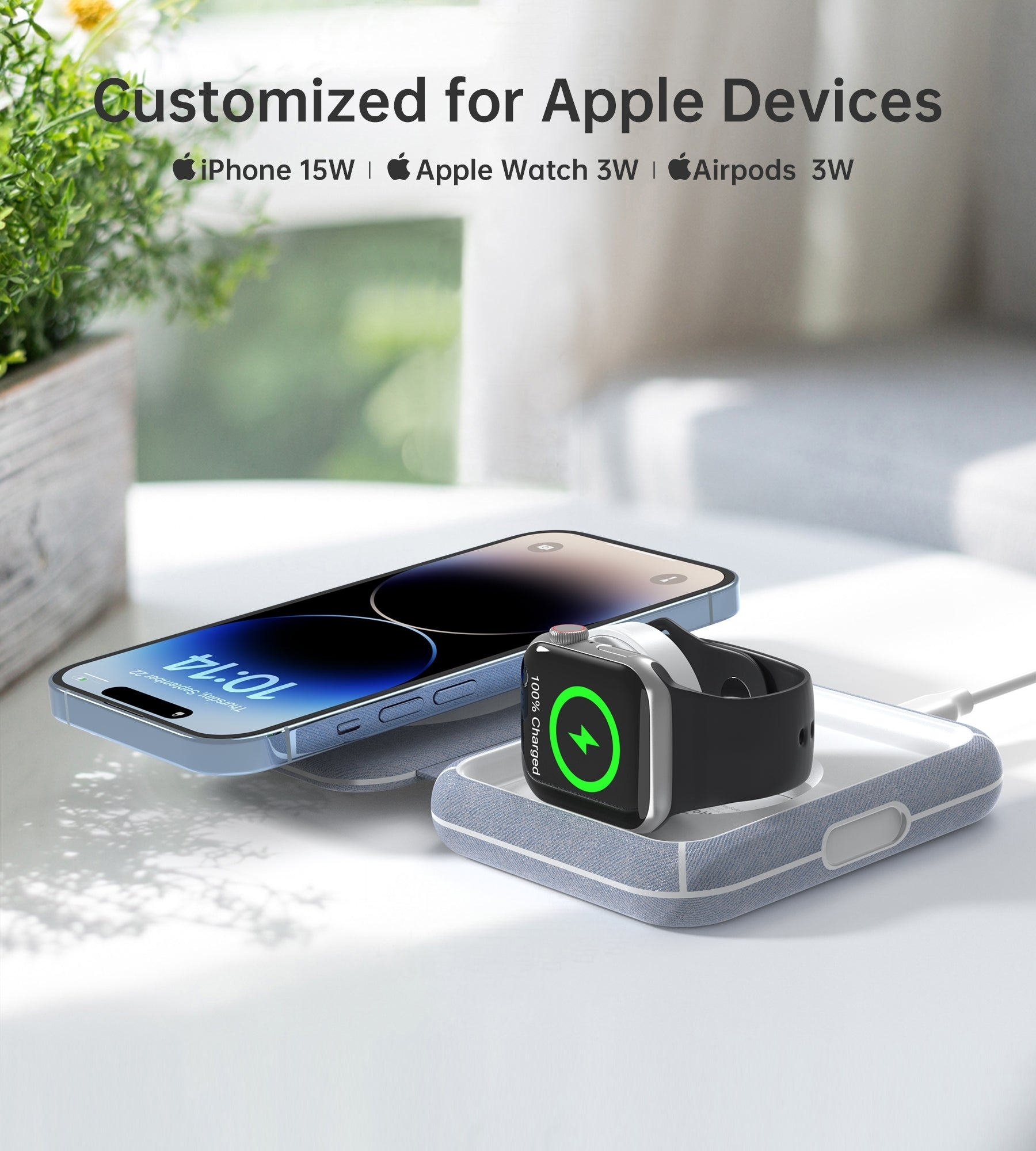 Phone Chargers: CHOETECH T323 2-in-1 Magsafe&MFI Wireless Charger