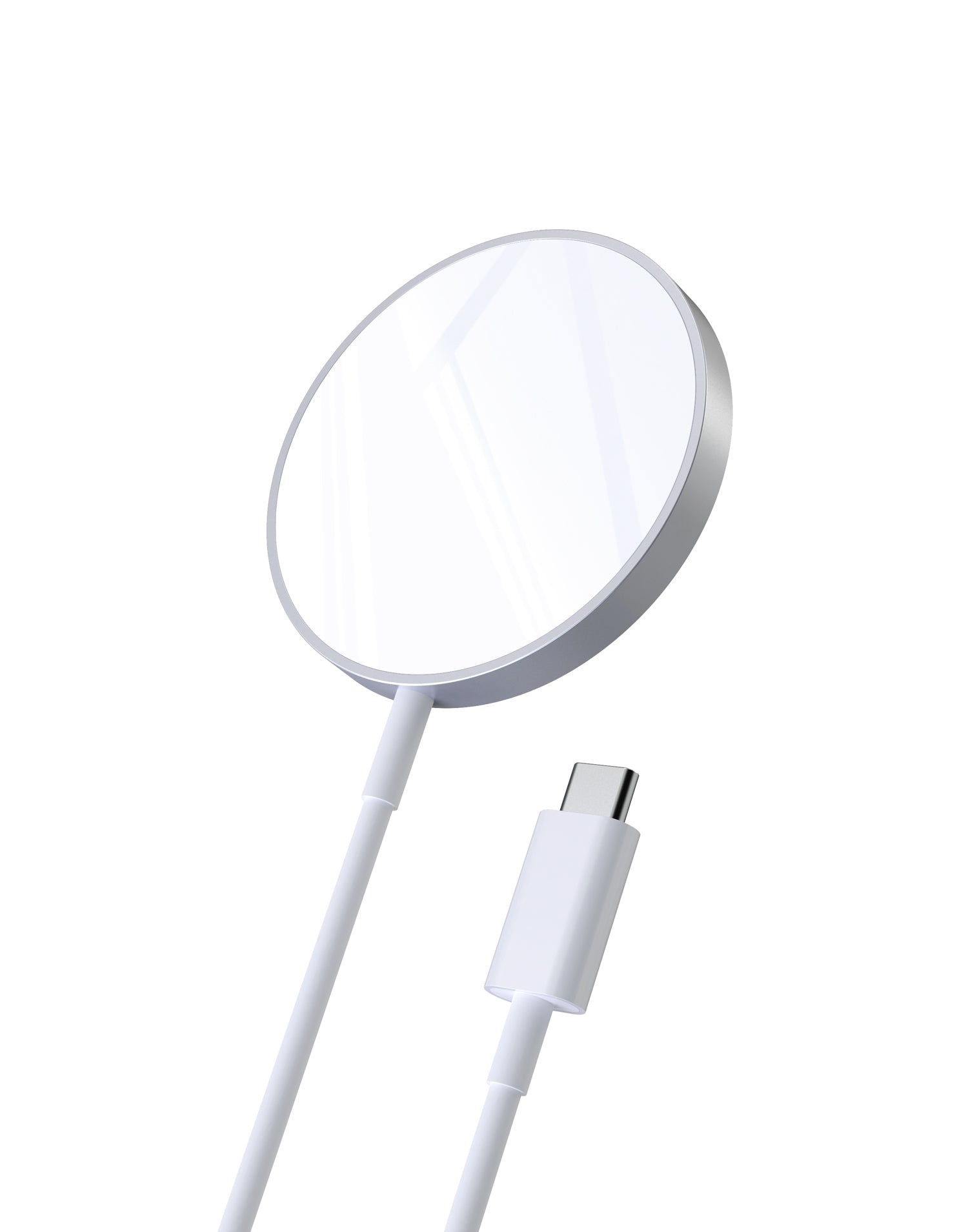 Phone Chargers: CHOETECH T517-F 15W Magsafe Magnetic Wireless Charger White 1.5M