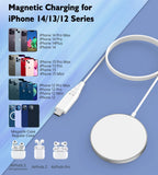 Phone Chargers: CHOETECH T518-PK Magnetic Wireless Charger for all Qi Cell Phone & iPhones 12/13/14/15 (Pink)