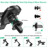 Car Mounts: CHOETECH T536-S Fast Wireless Charging Car Mount Phone Holder