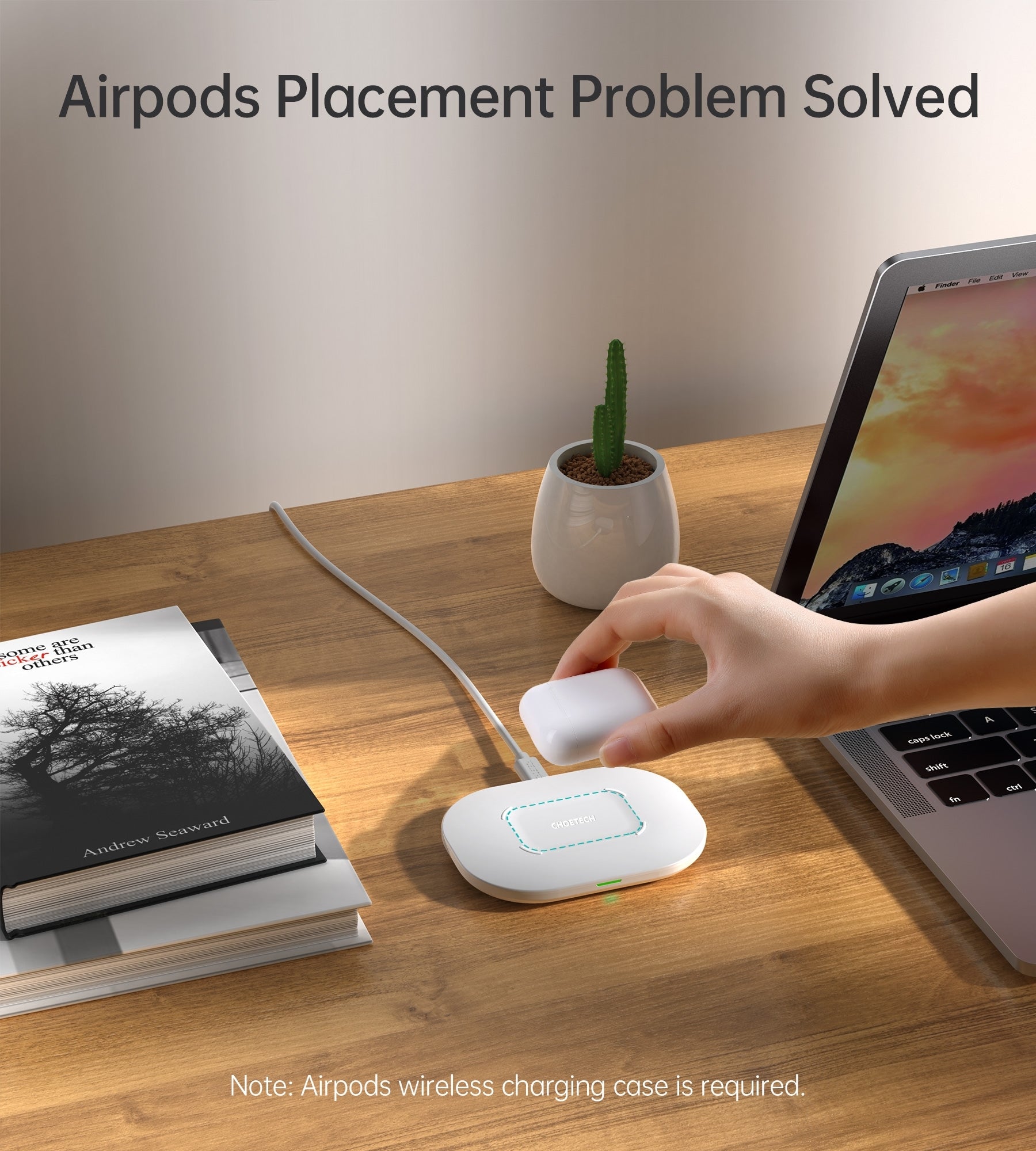 Phone Chargers: CHOETECH T550-F Airpods/Phone Wireless Fast Charging Pad