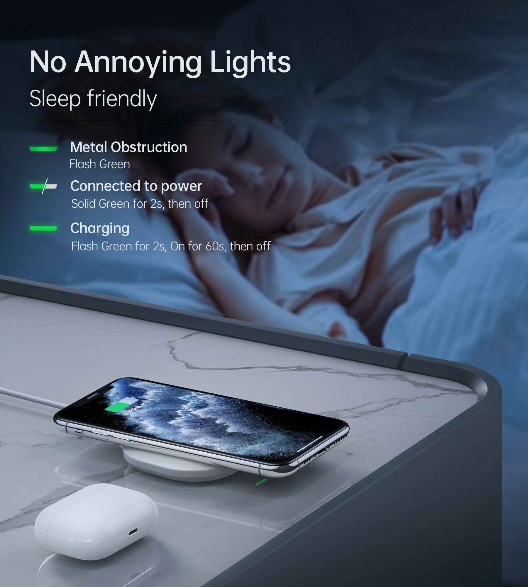 Phone Chargers: CHOETECH T550-F Airpods/Phone Wireless Fast Charging Pad