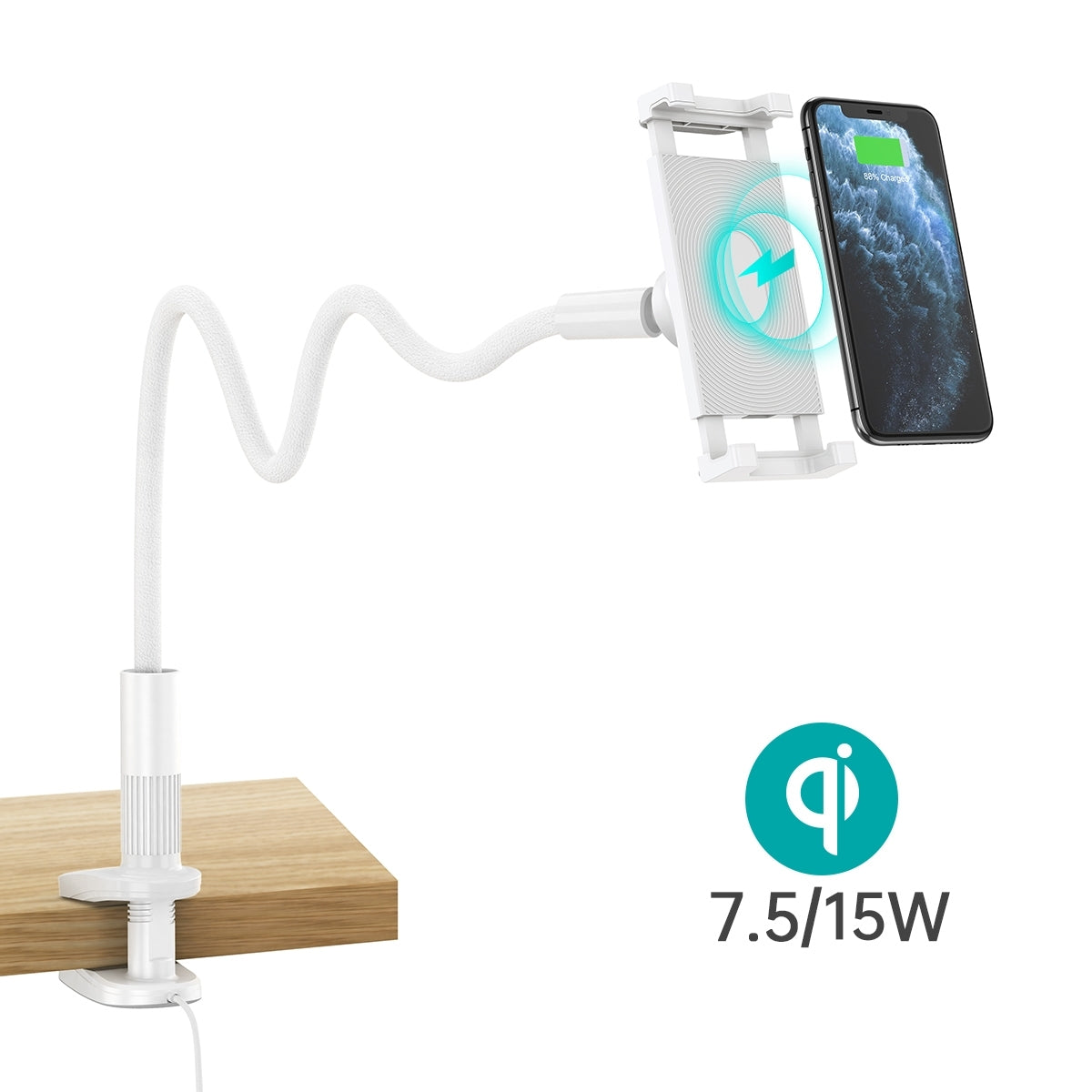 Phone Chargers: CHOETECH T584-F 2-in-1 15W Phone Mount with Fast Wireless Charger (for 4-7 inch)
