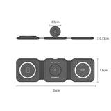 Phone Chargers: CHOETECH T588-F-BK 3-in-1 Foldable Fast Wireless Charger for Phone/Watch/Earphone
