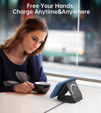 Phone Chargers: CHOETECH T588-F-BK 3-in-1 Foldable Fast Wireless Charger for Phone/Watch/Earphone