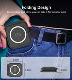 Phone Chargers: CHOETECH T588-F-BK 3-in-1 Foldable Fast Wireless Charger for Phone/Watch/Earphone