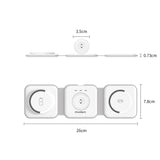 Phone Chargers: CHOETECH T588-F-WH 3-in-1 Foldable Fast Wireless Charger for Phone/Watch/Earphone