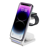 Phone Chargers: CHOETECH T608-F 15W 4-in-1 Wireless Charger Stand for iWatch and Samsung Watch