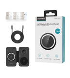 Phone Chargers: CHOETECH T616-F-BK 3in1 Magnetic Foldable Wireless Charger Black