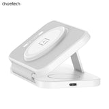 Phone Chargers: CHOETECH T616-F-WH 3in1 Magnetic Foldable Wireless Charger White
