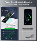 Phone Chargers: CHOETECH T616-F-WH 3in1 Magnetic Foldable Wireless Charger White