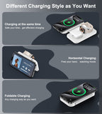 Phone Chargers: CHOETECH T616-F-WH 3in1 Magnetic Foldable Wireless Charger White