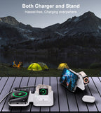 Phone Chargers: CHOETECH T616-F-WH 3in1 Magnetic Foldable Wireless Charger White