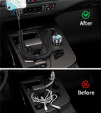 Phone Chargers: CHOETECH TC0030 65W 3-Port Fast Car Charger with 3.3ft Type-C Stretchable Cable