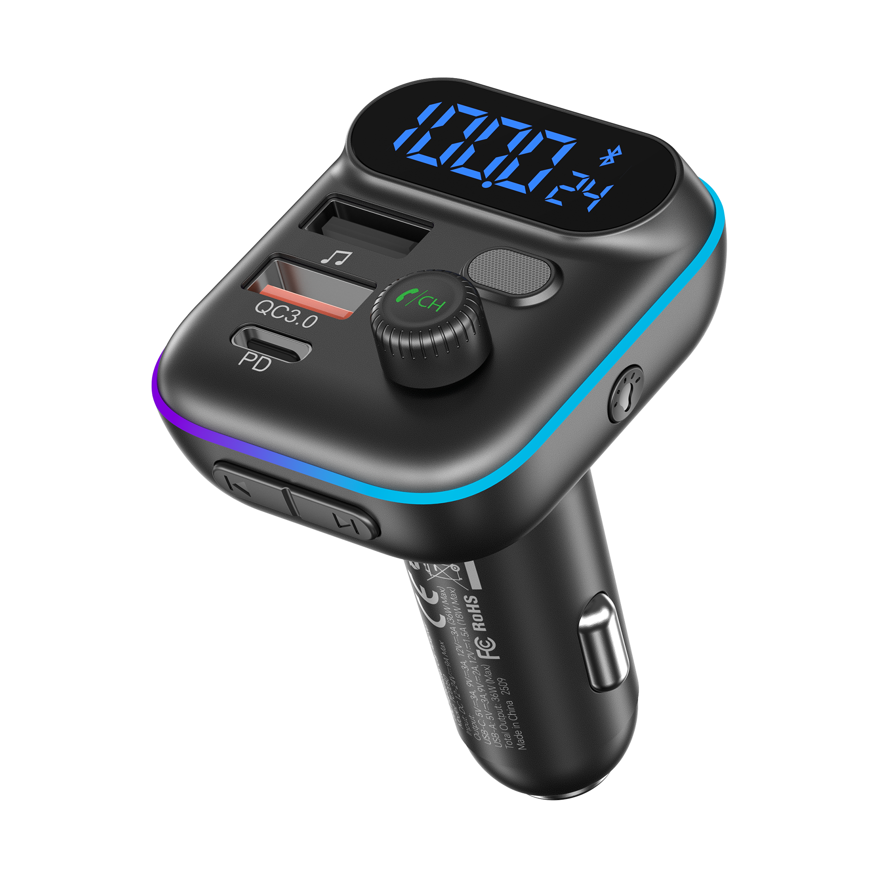 Car Mounts: Choetech TC0050 PD36W Bluetooth FM Car Transmitter Charger