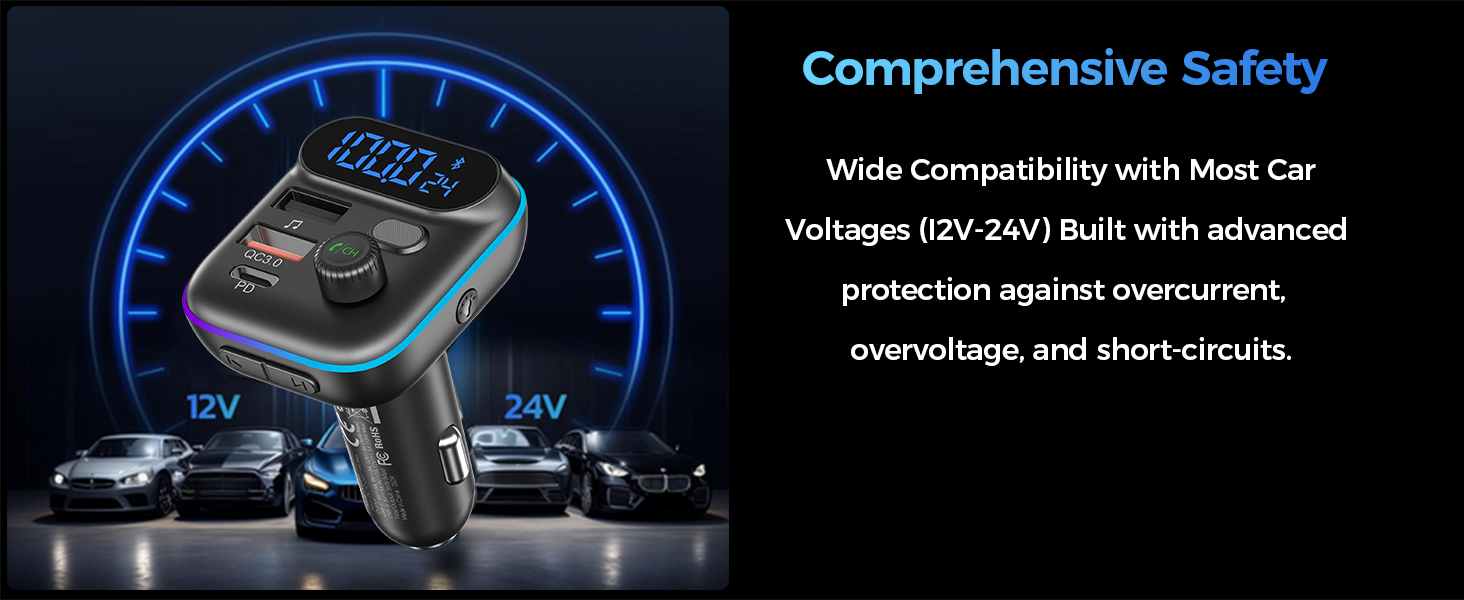 Car Mounts: Choetech TC0050 PD36W Bluetooth FM Car Transmitter Charger