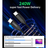 Computer Cables & Adapters: CHOETECH XCC-1036 USB-C M to M PD3.1 240W Super Fast Charging Cable 2M