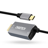 TVs & Accessories: CHOETECH XCH-M180-GY-V2 Unidirectional Adapter USB-C (male) to HDMI 4K 60Hz (male) + PD100W Power Delivery 1.8M