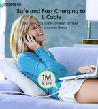 Phone Chargers: CHOETECH XCL-0002 Silicone USB-C to L Cable 1m White
