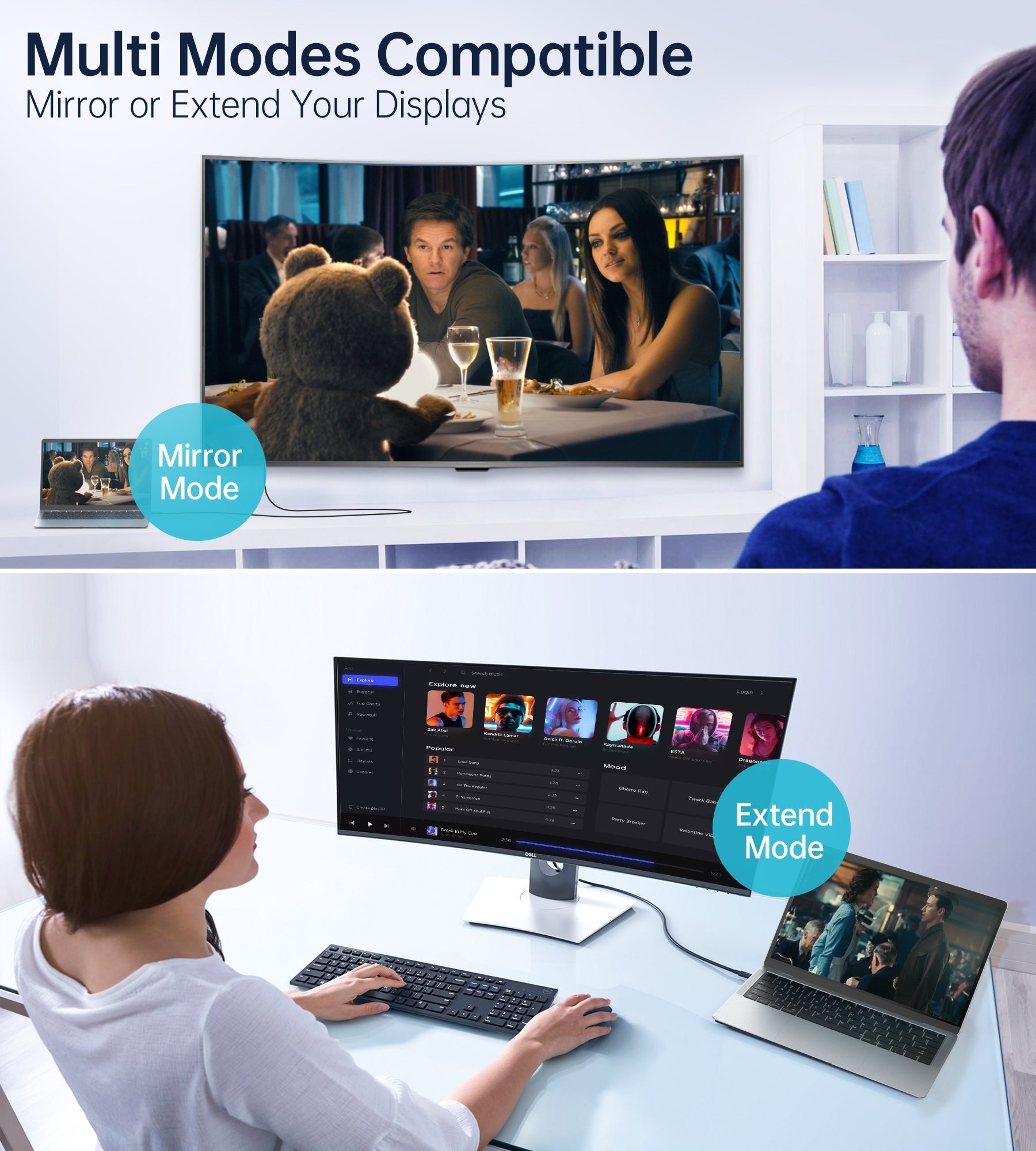 TVs & Accessories: CHOETECH XCP-1803 USB-C To DisplayPort Cable 8K@30Hz 1.8M Two-Way